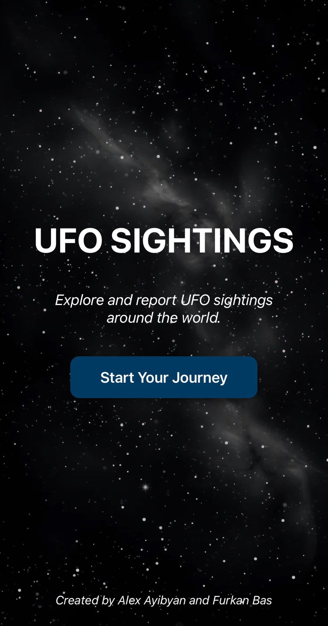 Preview of UfoSightingApp
